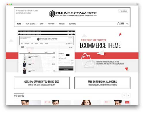 ecommerce store web design layout